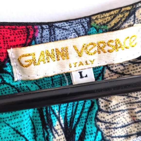 authentic vintage 80s Gianni Versace Floral Dress - Picture 4 of 11